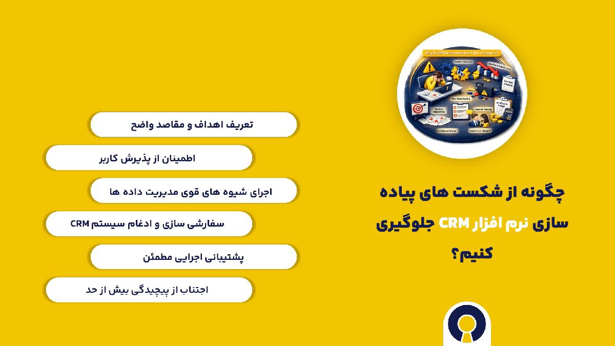 چگونه از شکست های پیاده سازی نرم افزار crm جلوگیری کنیم