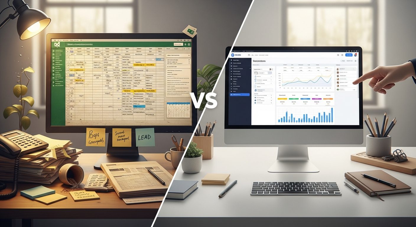 تفاوت اکسل و CRM؛ چرا فایلهای دستی باعث سوختن فرصتهای فروش میشوند؟