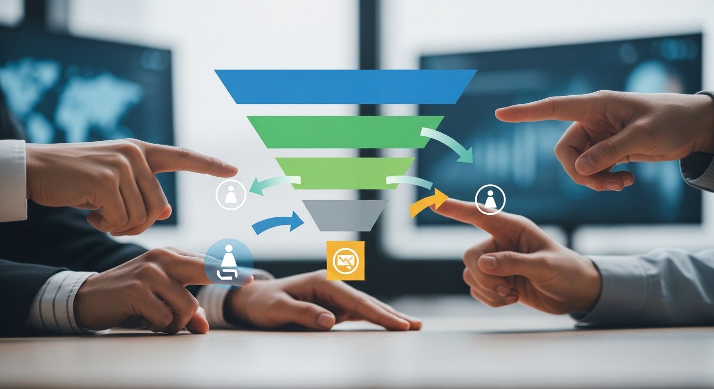 مدیریت قیف فروش B2B؛ راهنمای عملیاتی از جذب سرنخ تا بستن قرارداد