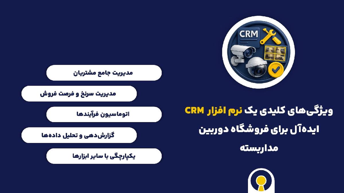 ویژگی های کلیدی نرم افزار CRM فروشگاه دوربین مداربسته