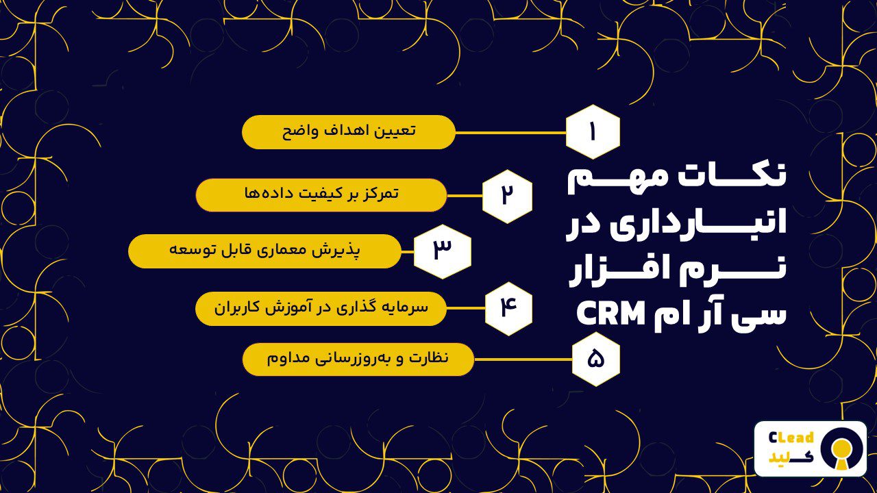 نکات مهم انبارداری در نرم افزار سی آر ام CRM