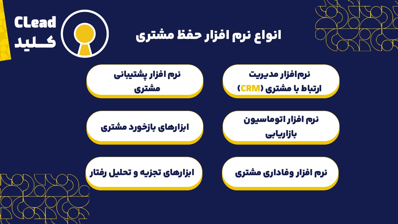 انواع نرم‌افزار حفظ مشتری 